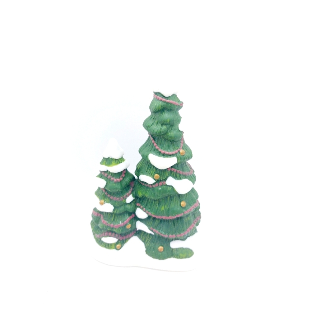 Christmas Village Accessories by Department 56. Porcelain Snow Covered